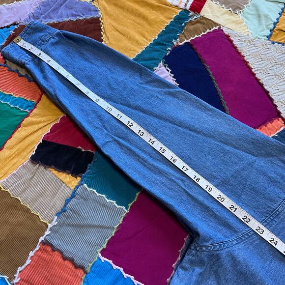 Vintage Crystal Springs UAB Blazer Medium Washed Denim Button Up Large - Picture 6 of 6